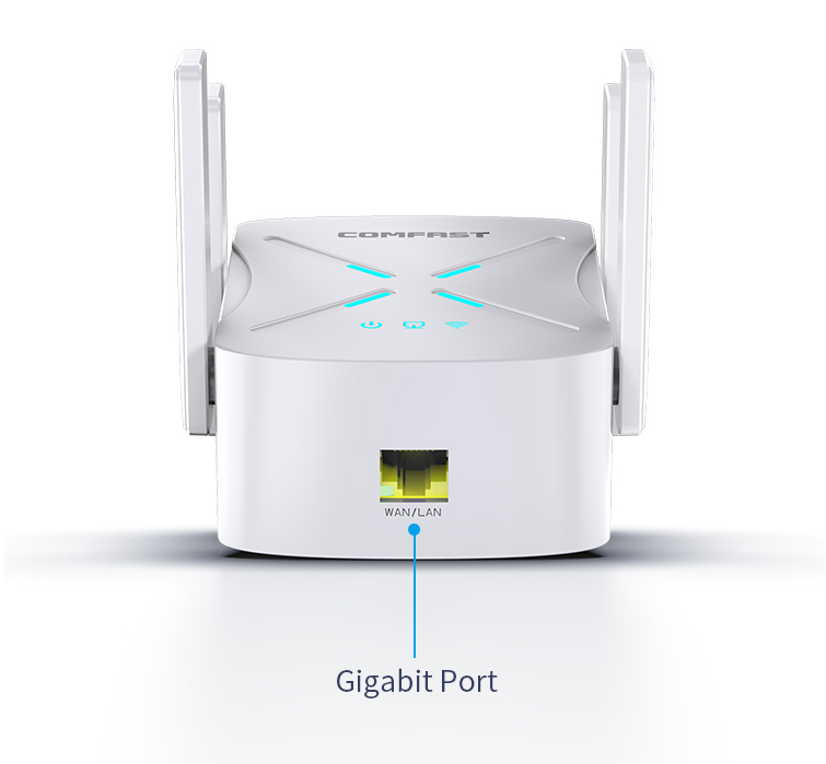 Comfast CF-XR182 AX1800 WiFi6 Sans fil répéteur double bande ulrta vitesse pour les jeux Leic-Core Gigabit Port 4