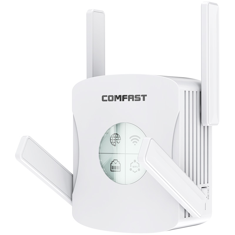 Comfast CF-XR182 AX1800 WiFi6 Sans fil répéteur double bande ulrta vitesse pour les jeux Leic-Core Gigabit Port 4 Antennes