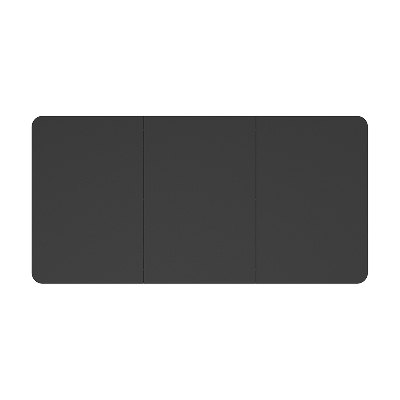 Plateau de bureau en bois 3 parties, 1200x600mm, noir 