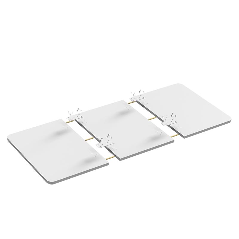 Plateau de bureau en bois 3 parties, 1200x600mm, blanc 