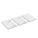 Plateau de bureau en bois 3 parties, 1200x600mm, blanc 