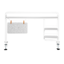 Support pour bureau à pince, 1295x218x757mm, blanc 