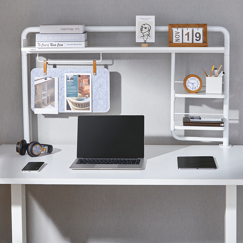 Support pour bureau à pince, 1295x218x757mm, blanc 