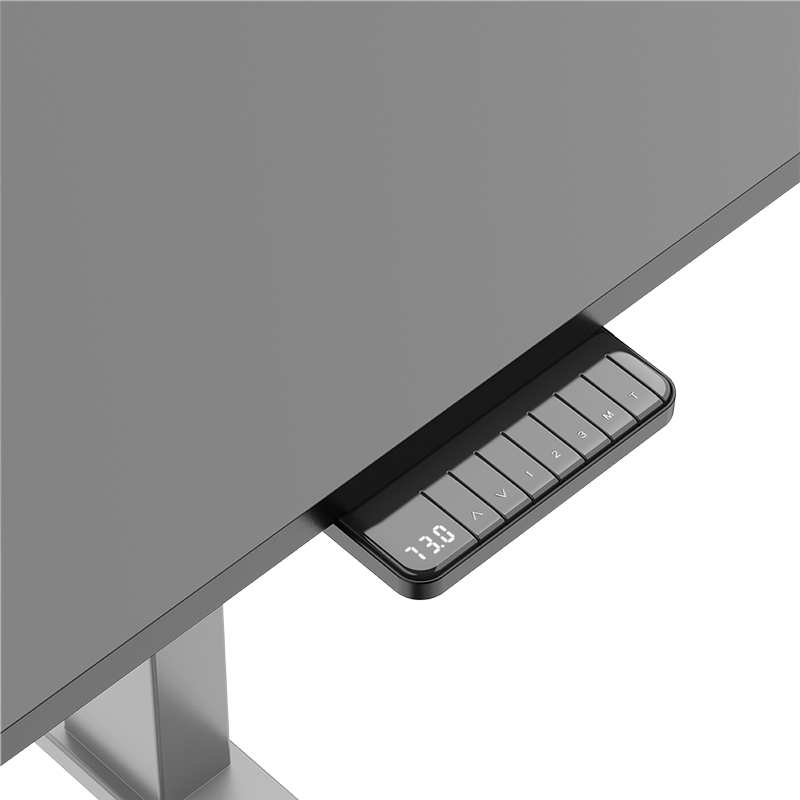 Pied de bureau réglable électriquement, pieds télescopiques triples, 2 moteurs, gris 