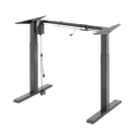 Structure de bureau assis-debout à réglage électrique, 1 moteur, noir 