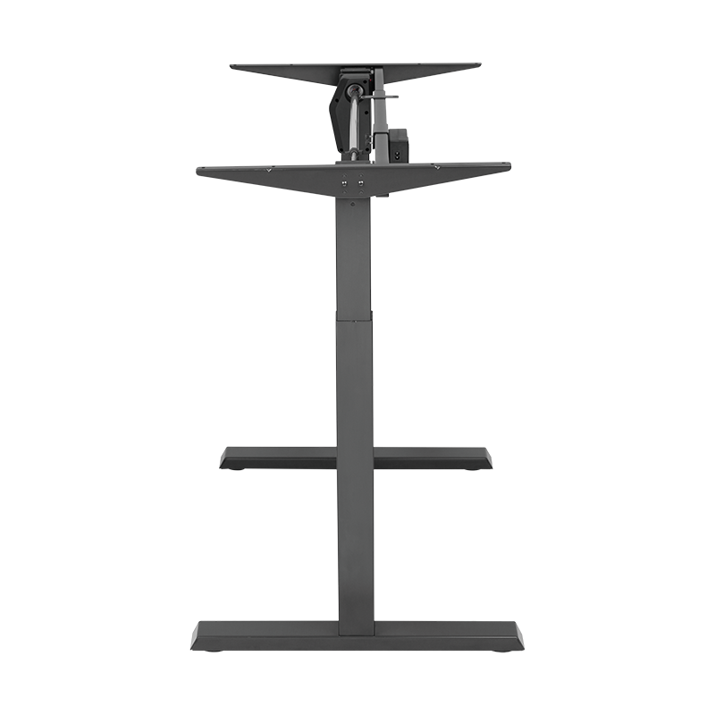 Structure de bureau assis-debout à réglage électrique, 1 moteur, noir 