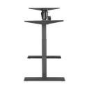 Structure de bureau assis-debout à réglage électrique, 1 moteur, noir 