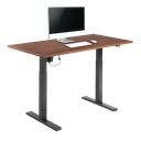 Structure de bureau assis-debout à réglage électrique, 1 moteur, noir 
