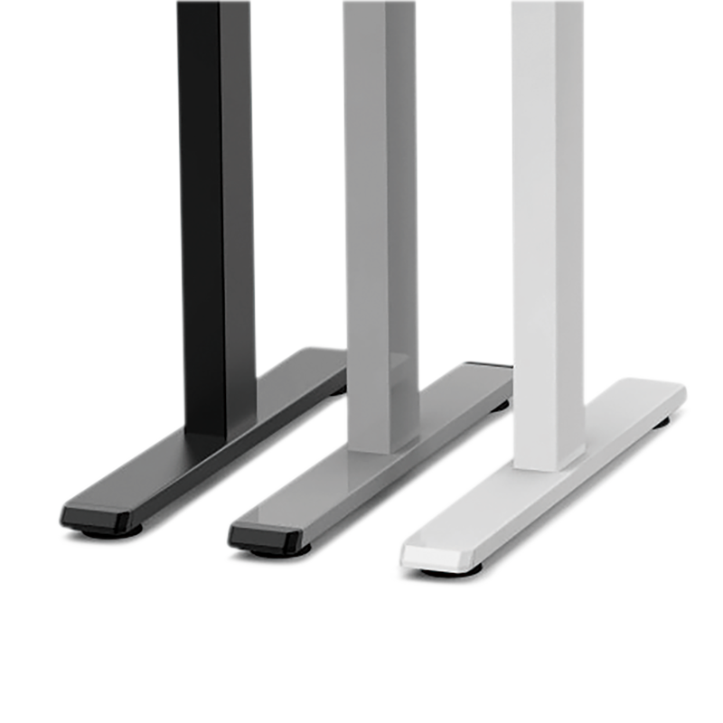 Structure de bureau assis-debout à réglage électrique, 1 moteur, noir 