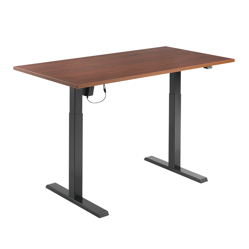 Structure de bureau assis-debout à réglage électrique, 1 moteur, noir 