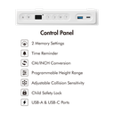 Bureau réglable en hauteur électriquement, chargement sans fil, 2 ports USB 