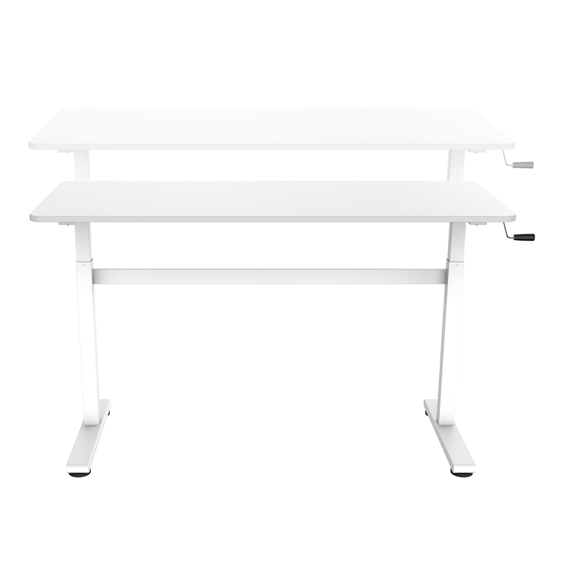 Bureau assis-debout réglable manuellement 