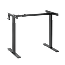 Structure de bureau assis-debout à réglage manuel, pieds télescopiques en 2 parties, noir 