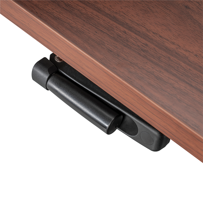 Structure de bureau assis-debout à réglage manuel, pieds télescopiques en 2 parties, noir 