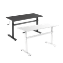 Bureau assis-debout réglable manuellement 