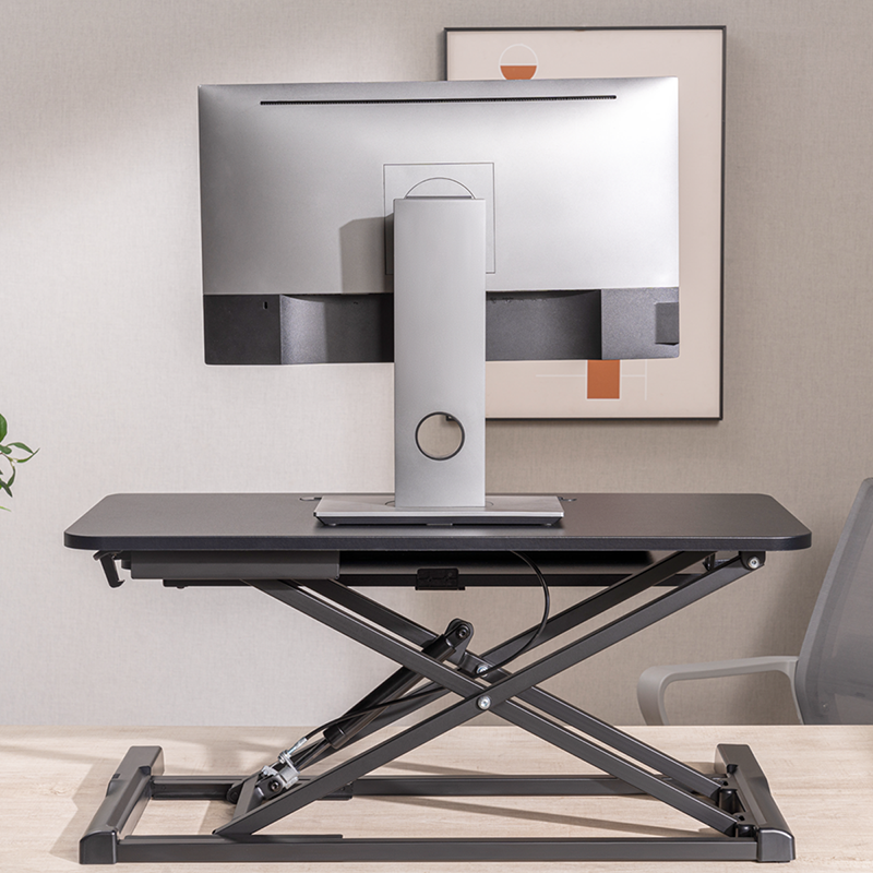 Convertisseur de bureau debout avec plateau pour clavier, réglable 