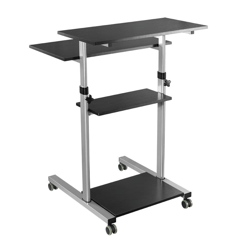 Poste de travail assis-debout, réglable en hauteur, mobile, 60 kg max. 