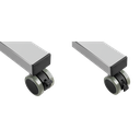 Poste de travail assis-debout, réglable en hauteur, mobile, 60 kg max. 