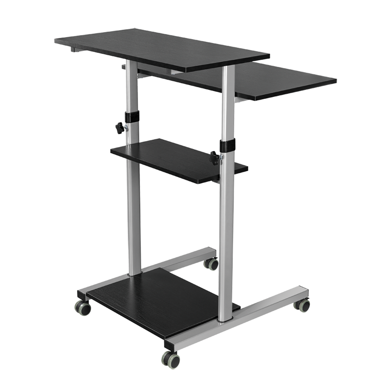 Poste de travail assis-debout, réglable en hauteur, mobile, 60 kg max. 