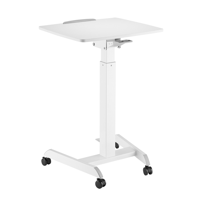 Poste de travail assis-debout, mobile, réglage pneumatique de la hauteur 