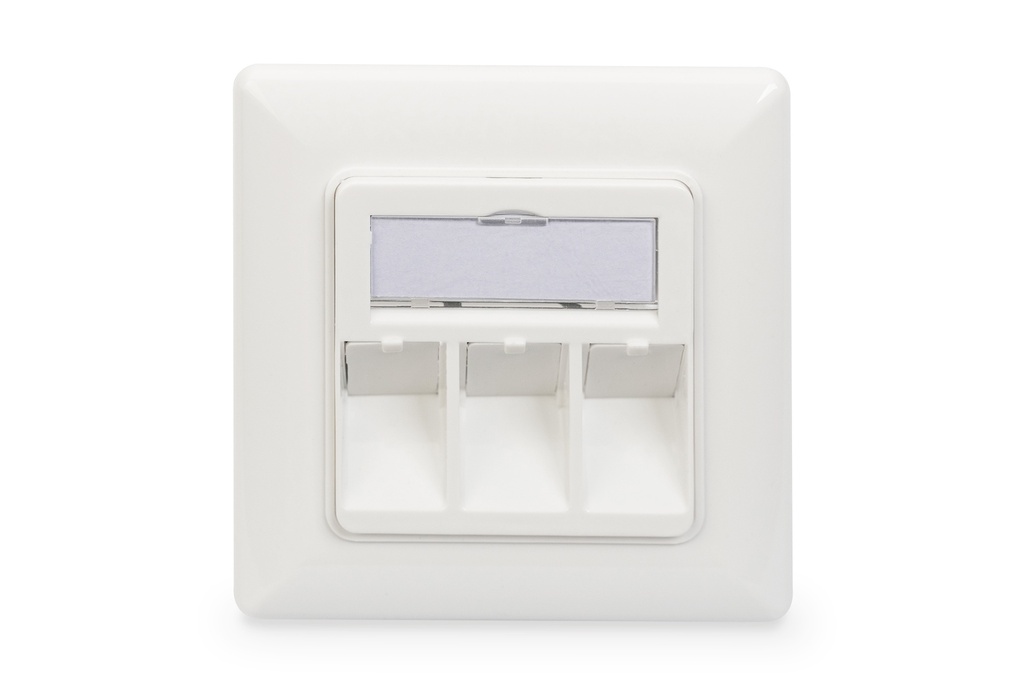 Plaque frontale DIGITUS pour Keystone jacks, 3x RJ45