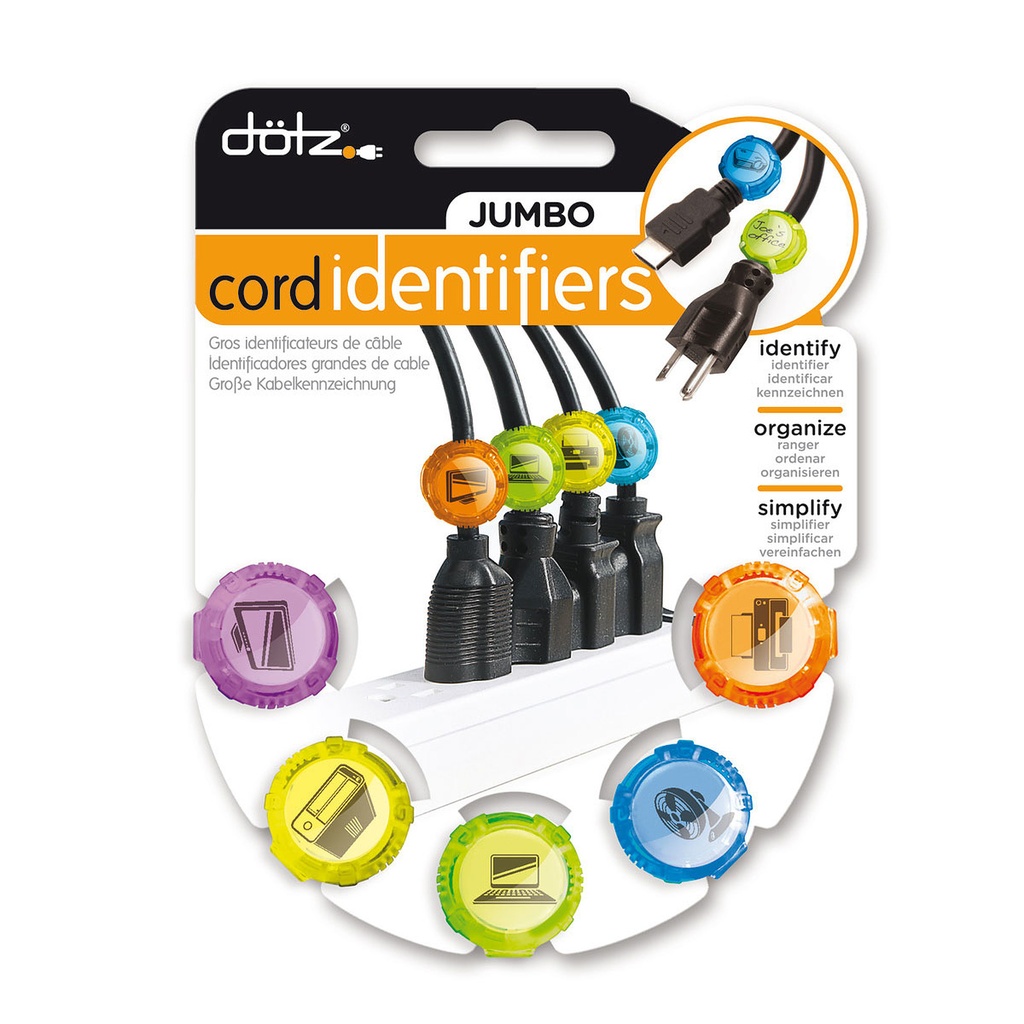 Dotz jumbo cord identifiers