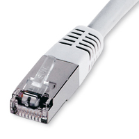 Cordon blindé RJ45 CAT.5e FTP 10,00m Blanc