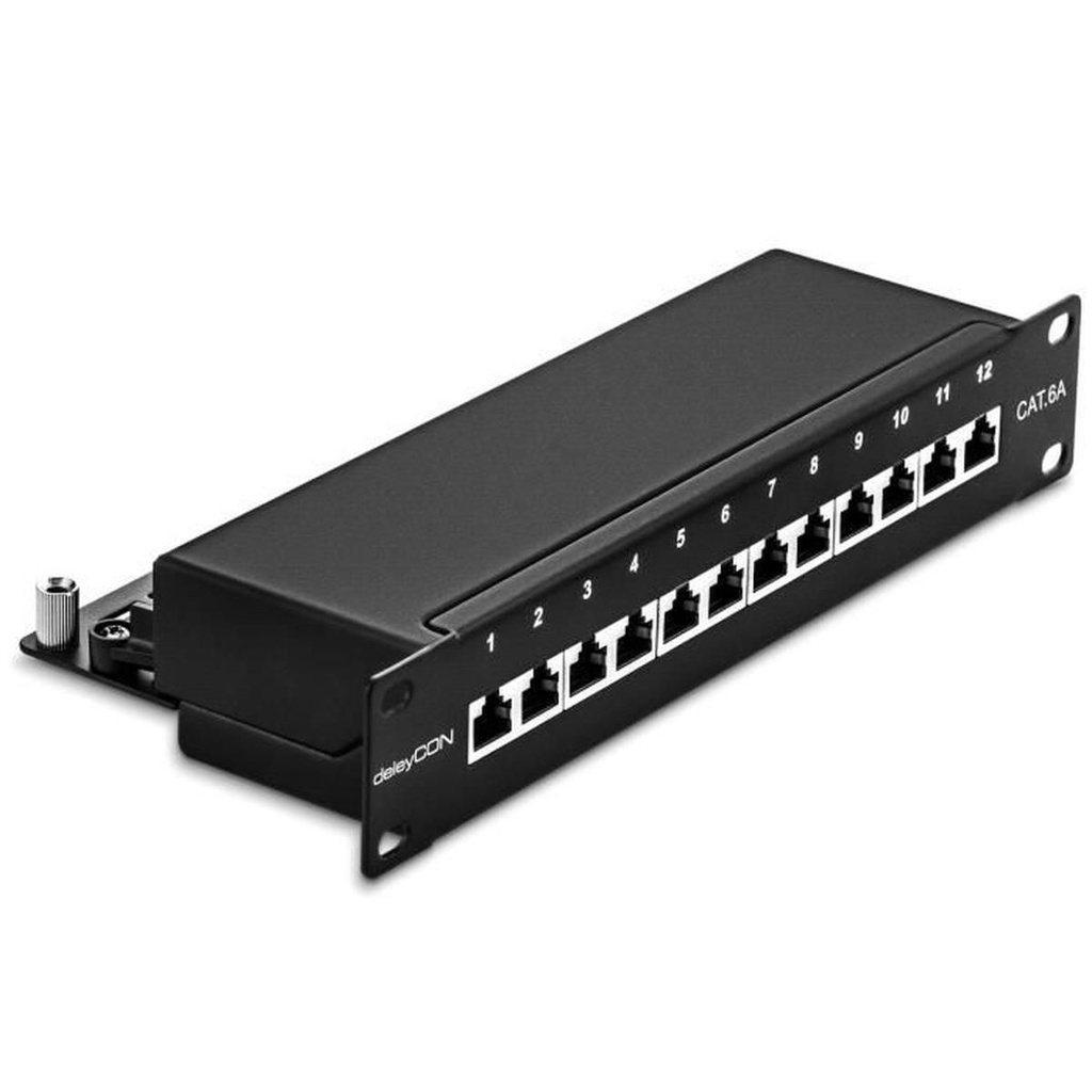Boîtier métal 12 ports RJ45 Blindé Cat6a