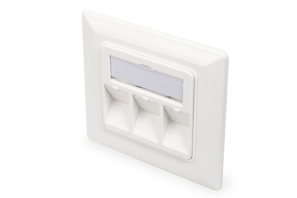 Plaque frontale DIGITUS pour Keystone jacks, 3x RJ45