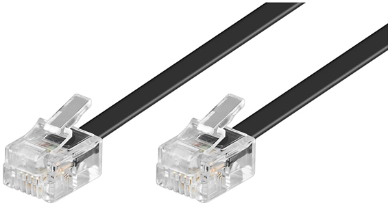 Cordon noir RJ11/RJ11 5m