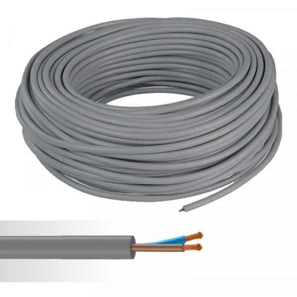  Câble VGV  2×2.5mm2 Rouleaux (100) Gris