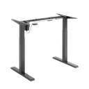 Structure de bureau assis-debout à réglage électrique, 1 moteur, noir 