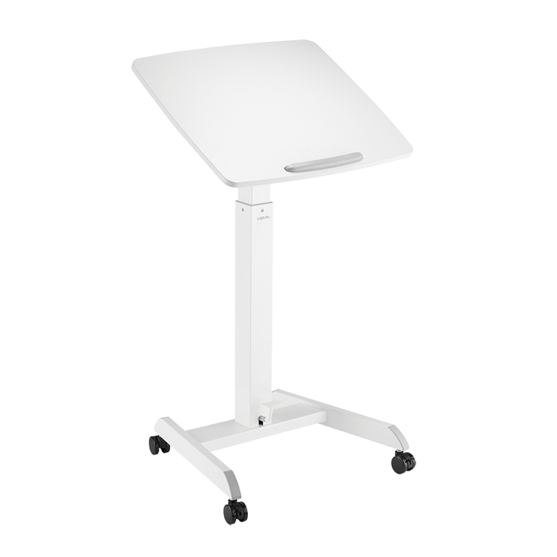 Poste de travail assis-debout, mobile, réglage pneumatique de la hauteur 