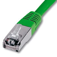 Cordon blindé RJ45 CAT.6a S-STP 10,00m Vert