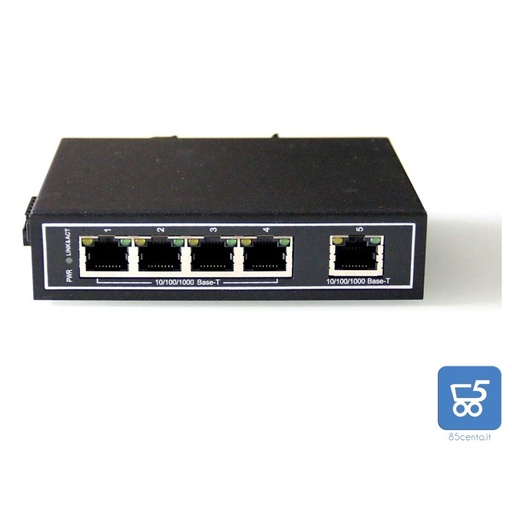 [1100176] Switch industriel 5 ports 10/100 Montage rail DIN ou Mural