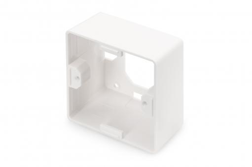 [1405102] DIGITUS Professional Cadre de montage en saillie pour boîtiers vides Keystone de 80 x 80 mm, de type français