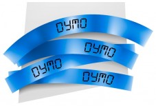 [1407506] Ruban plastique dymo noir/bleu 12MM pour letratag