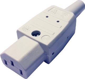 [1840043] Fiche électrique C13 femelle HQ Grise