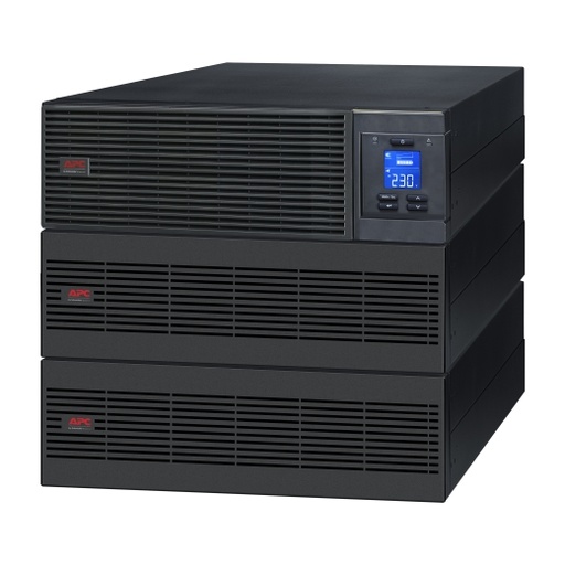 [1830056] Onduleur APC Easy UPS On-Line, 15 kVA/15 kW, montage en rack 9U, 230 V, prise 3 fils (1P+N+E), emplacement pour carte intelligente, écran LCD, autonomie prolongée, avec kit de rails