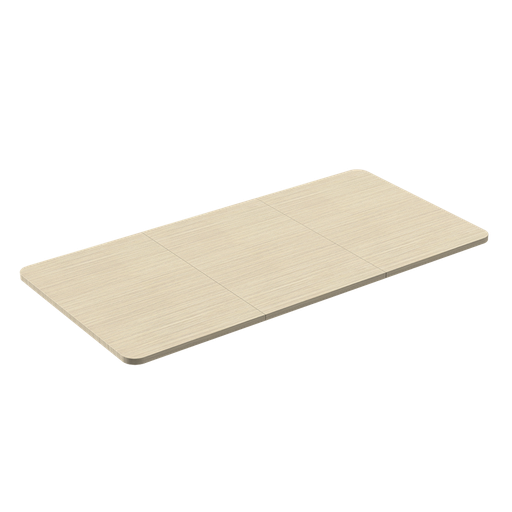 [1851002] Plateau de bureau en bois 3 parties, 1200x600mm, bois clair 