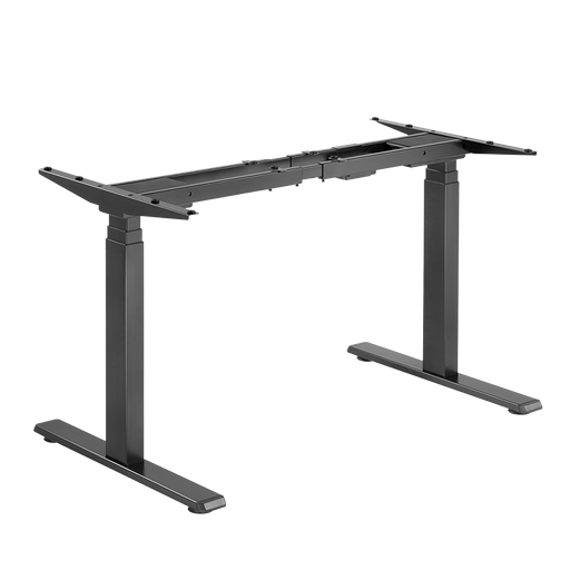 [1851007] Pied de bureau réglable électriquement, pieds télescopiques triples, 2 moteurs, noir 