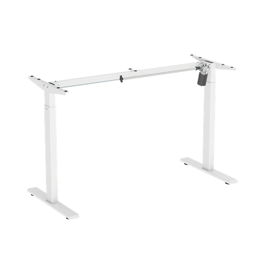 [1851012] Pied de bureau assis-debout à réglage électrique, 1 moteur, 710–1 190 mm, blanc 